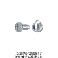 SUNCO 三価ホワイト Sタイプナベ 3点ポッチ付 4×10 (1500本入) 30-00-00P0-0040-0100-03（直送品）