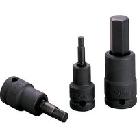 TONE インパクト用強力型ヘキサゴンソケット 対辺寸法3mm 全長48mm 3KH-03HP 1個 864-2202（直送品）