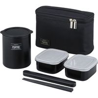 和平フレイズ フォルテック・ランチ スリム保温弁当箱840ml(ブラック) FLR-8163 1セット(4個)