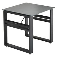 【軒先渡し】B.Bファニシング CERABILL 収納付きダイニングテーブル 幅700×奥行700×高さ715mm ダークグレー 1台（直送品）