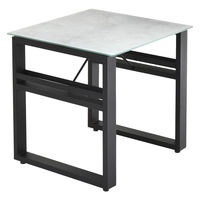 【軒先渡し】B.Bファニシング CERABILL 収納付きダイニングテーブル 幅700×奥行700×高さ715mm ライトグレー 1台（直送品）