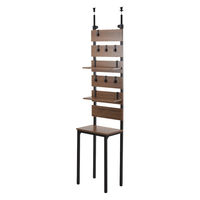 【軒先渡し】B.Bファニシング WALLE 壁面収納ラック 幅450×奥行290×高さ1800～2550mm ライトブラウン 1台（直送品）