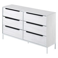 【軒先渡し】B.Bファニシング leicht(ライヒト) モダンキャビネット3段 幅1175×奥行315×高さ735mm ホワイト 1台（直送品）