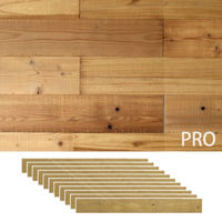 SOLIDECO -PRO- 壁に貼れる天然木パネル 11枚組(約1.66m2) SLDC-11P-P002AGE 1セット(11枚入)（直送品）
