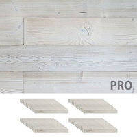 SOLIDECO -PRO- 壁に貼れる天然木パネル 44枚組(約6.64m2) SLDC-44P-P003WHT 1セット(44枚入)（直送品）