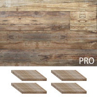SOLIDECO -PRO- 壁に貼れる天然木パネル 44枚組(約6.64m2) SLDCPR-44P-P007BRN 1セット(44枚入)（直送品）