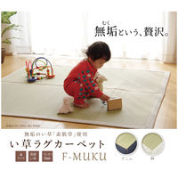 イケヒコ MUKU い草ラグ 1400×1400mm デニム 1051190322003 1枚（直送品）