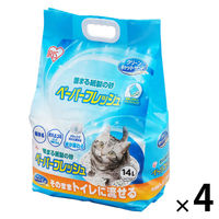 猫砂 ペーパーフレッシュ スタンドパック 14L 紙砂 4袋 アイリスオーヤマ