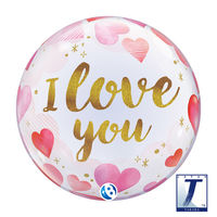 490mmバブルバルーンI LOVE YOU PAPER HEARTS 0201444026 1セット(10枚入)（直送品）