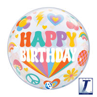 株式会社TakaraTec 490mmのバブルバルーン00023: BIRTHDAY RETRO 0201444021 1セット(10枚入)（直送品）