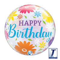 490mmのバブルバルーンBIRTHDAY FLOWERS & FILIGREE 0201444008 1セット(10枚入)（直送品）