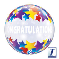 490mmバブルバルーンCONGRATULATIONSSHOOTINGSTARS 0201444034 1セット(10枚入)（直送品）