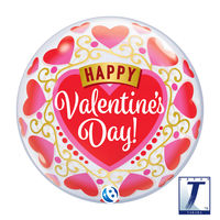 イ490mmバブルバルーン00038: VALENTINE'S FILIGREE 0201444036 1セット(10枚入)（直送品）
