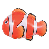 60CM クマノミDXバルーン 装飾 イベントお祭り 夏バルーン本体リボン紐付き 0204010018 1セット(10枚入)（直送品）