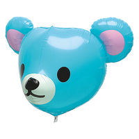 ダイカットのクマ型バルーン 風船 ハッピーブルー 装飾 イベント お祭り 0204010308 1セット(10枚入)（直送品）