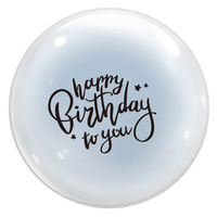 透き通るクリア素材のTバルーン バースデー スプリクト レター330MM 0210010001 1セット(10枚入)（直送品）