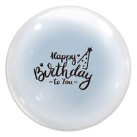 クリア素材Tバルーン バースデー スプリクト マジカルハット330MM 0210010003 1セット(10枚入)（直送品）