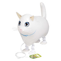 お散歩バルーン 風船 白猫 ヘリウム イベント お祭り 縁日 10枚入り 0204030058 1セット(10枚入)（直送品）