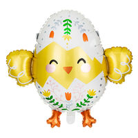 かわいいヒヨコデザインフィルムバルーン 風船 装飾 イースター 春イベント 0210300016 1セット(5袋入)（直送品）