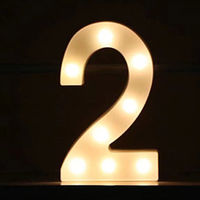 株式会社TakaraTec 誕生日やイベントの装飾に!LEDライト ナンバーズ「2」 0509010067 1個（直送品）