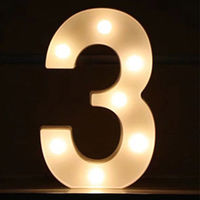 株式会社TakaraTec 誕生日やイベントの装飾に!LEDライト ナンバーズ「3」 0509010068 1個（直送品）