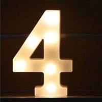 株式会社TakaraTec 誕生日やイベントの装飾に!LEDライト ナンバーズ「4」 0509010069 1個（直送品）