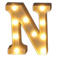 株式会社TakaraTec 誕生日やイベントの装飾に!アルファベットLEDライト レターズ「N」 0509010088 1個（直送品）
