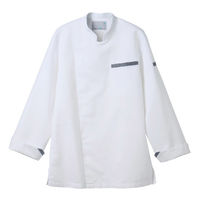 住商モンブラン コックコート兼用長袖 白/グレー L SC001-01 1枚（直送品）