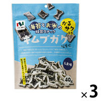 韓国スナック 海苔 米スナック ニコニコのり　キムブガクしお味 40g 1セット(1個×3)