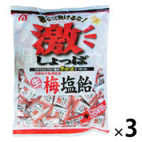 一貫堂 桃太郎製菓 1kg 激しょっぱ生梅塩飴 1セット(1個×3)