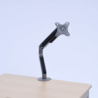 YAMAZEN モニターアーム シングル スプリングアシスト機能 32インチ対応 耐荷重9kg LMAS-S(SG) 1台（直送品）