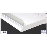 セラタ L型ランカンPCレールA ガラス棚用 ガラス厚み6mm用 W600用 LRA0592PG6P 1セット(5本)（直送品）