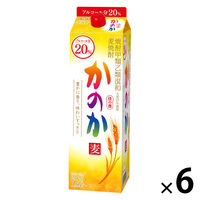 かのか 麦焼酎 20度 1.8L パック 1セット（6本） アサヒ 甲類乙類混和