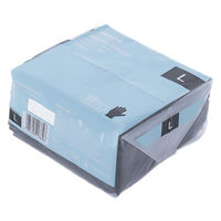 帝人フロンティア ニトリル手袋（フィルムパック）ブラック薄手粉なし使い捨て　100枚　L ブラック 1小箱