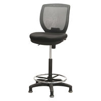 Netforce ハイチェア コア 肘なし キャスター+固定脚 メッシュ カウンターチェア グレー 1脚（直送品）