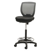 Netforce ハイチェア コア 肘なし キャスター脚 メッシュ カウンターチェア グレー 1脚（直送品）