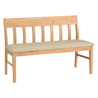 タマリビング ドルチェ ダイニング背付ベンチ ミールII 幅1200mm ナチュラル/アイボリー 1脚（直送品）