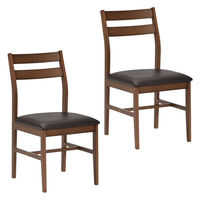 タマリビング ステディ ダイニングチェア 2脚 ブラウン/ダークウラウン 1セット（2脚入）（直送品）