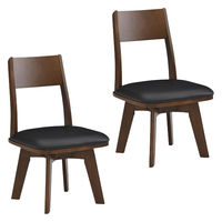 タマリビング ジャワ ダイニングチェア 肘無 2脚入 ダークブラウン 1セット（2脚入）（直送品）