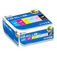 G&G エプソン用互換インクHBE-KZR-6CL-L増量KZR-6CL-L互換 6色入 HBE-KZR-6CL-L 1個（直送品）