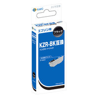 G＆G エプソン（EPSON）用 互換インクカートリッジ HBE-KZR-BK ブラック クジラ KZR-BK互換 1個（直送品）