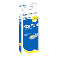 G＆G エプソン（EPSON）用 互換インクカートリッジ HBE-KZR-Y イエロー クジラ KZR-Y互換 1個（直送品）