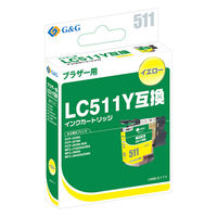 G&G ブラザー用 互換インクHBB-511Y イエロー(LC511Y互換) HBB-511Y 1個（直送品）
