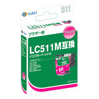 G&G ブラザー用 互換インクHBB-511M マゼンタ(LC511M互換) HBB-511M 1個（直送品）