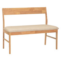 タマリビング ドルチェ ダイニング背付ベンチ グレイII 幅1010mm ナチュラル/アイボリー 1脚（直送品）