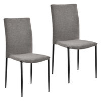 タマリビング ライラ ダイニングチェア ファブリック 2脚 ライトグレー 1セット（2脚入）（直送品）