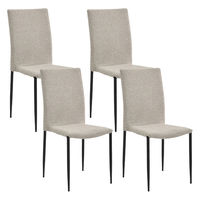 タマリビング ライラ ダイニングチェア ファブリック 4脚 ライトベージュ 1セット（4脚入）（直送品）
