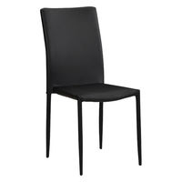 タマリビング ライラ ダイニングチェア PVC ブラック 1脚（直送品）
