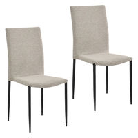 タマリビング ライラ ダイニングチェア ファブリック 2脚 ライトベージュ 1セット（2脚入）（直送品）