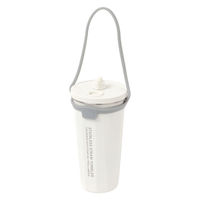 保温保冷 ステンレスストロータンブラー 460ml アイボリー LAKOLE/ラコレ